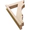 Ekena Millwork 6-in W x 24-in D x 36-in H Balboa Trad Rough Cedar Woodgrain TimberThane Outlooker, Primed Tan OUTUR060X24X36BOA04RCPR - alternate 2
